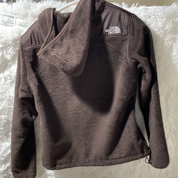The North Face Oso brown zip-up hoodie. Fuzzy on the inside too! - Picture 4 of 5